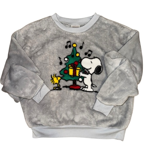 Peanuts Other - Christmas Sweatshirt Peanuts Snoopy Gray Soft Kids
